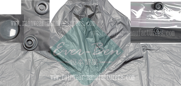 PVC plastic hooded rain poncho supplier